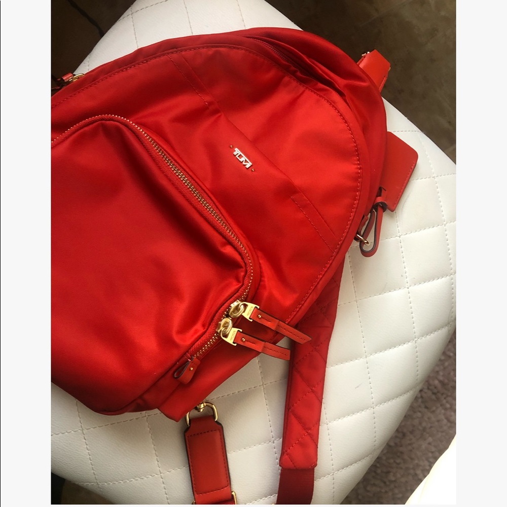 TUMI Backpack- red/orange